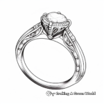 Elegant Vintage Engagement Ring Coloring Pages 2