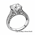 Elegant Vintage Engagement Ring Coloring Pages 4