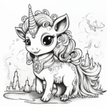 Enchanted Pugicorn in Fairy World Coloring Pages 3