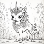 Enchanted Pugicorn in Fairy World Coloring Pages 4