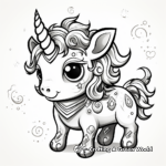Enchanting Pugicorn in Dreamland Coloring Pages 3