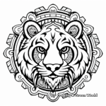 Enchanting Tiger Mandala Coloring Pages 3