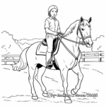 Equestrian Horse and Rider Coloring Pages 1