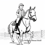 Equestrian Horse and Rider Coloring Pages 2