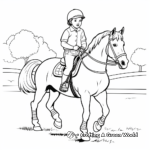 Equestrian Horse and Rider Coloring Pages 3