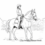 Equestrian Horse and Rider Coloring Pages 4