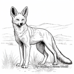 Ethiopian Wolf, aka Abyssinian Jackal Coloring Pages 3