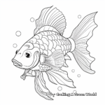 Exquisite Mandarin Fish Coloring Pages 1