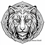 Exquisite White Tiger Mandala Coloring Pages 1