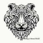 Exquisite White Tiger Mandala Coloring Pages 3