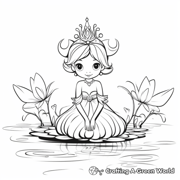 Frog On Lily Pad Coloring Pages - Free & Printable!