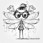 Fantasy Inspired Fairy and Dragonfly Coloring Pages 1