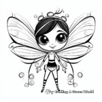 Fantasy Inspired Fairy and Dragonfly Coloring Pages 2
