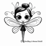 Fantasy Inspired Fairy and Dragonfly Coloring Pages 4