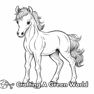 Miniature Horse Coloring Pages - Free &amp; Printable!