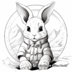 Fantasy Snow Bunny White Rabbit Coloring Pages 1