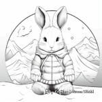 Fantasy Snow Bunny White Rabbit Coloring Pages 4