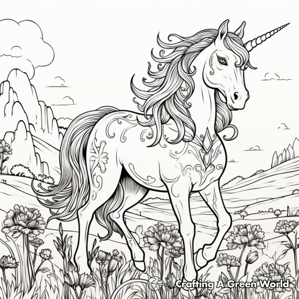 Hard Unicorn Coloring Pages - Free &amp; Printable!