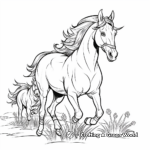 Fantasy Unicorns Horses Roaming Free Coloring Pages 2