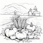 Farm Fresh Harvest: Apples, Corn, and Pumpkin Coloring Pages 4
