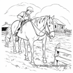 Farm Life: Farmer With Horses Coloring Pages 1
