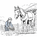 Farm Life: Farmer With Horses Coloring Pages 3