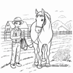 Farm Life: Farmer With Horses Coloring Pages 4
