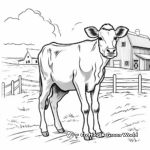 Farm Setting Dairy Cow Coloring Pages 2