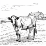 Farm Setting Dairy Cow Coloring Pages 3