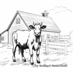 Farm Setting Dairy Cow Coloring Pages 4