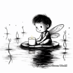 Fireflies Reflecting in Water Coloring Pages 1