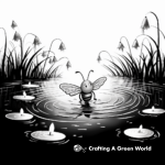 Fireflies Reflecting in Water Coloring Pages 4