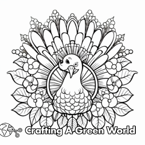 Turkey Mandala Coloring Pages - Free &amp; Printable!