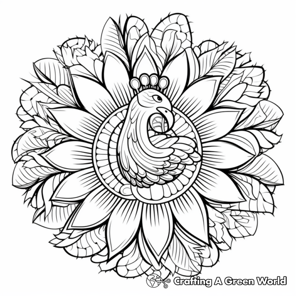 Turkey Mandala Coloring Pages - Free &amp; Printable!