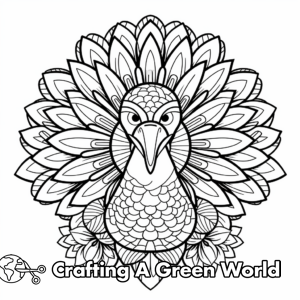 Turkey Mandala Coloring Pages - Free &amp; Printable!