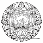 Forest-Themed Turkey Mandala Coloring Pages 2