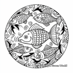 Freshwater Fishes: Catfish Mandala Coloring Pages 2