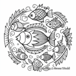 Freshwater Fishes: Catfish Mandala Coloring Pages 4