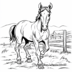 Friendly Farm Horse Coloring Pages 1