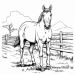 Friendly Farm Horse Coloring Pages 2
