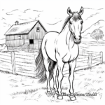 Friendly Farm Horse Coloring Pages 3