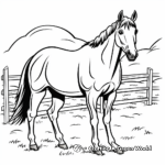 Friendly Farm Horse Coloring Pages 4