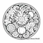 Fruity Summer Mandala Coloring Pages for a Refreshing Activity 1