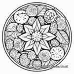 Fruity Summer Mandala Coloring Pages for a Refreshing Activity 2