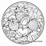 Fruity Summer Mandala Coloring Pages for a Refreshing Activity 4