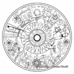 Fun-Filled Camping Adventures Summer Mandala Coloring Pages 1