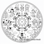 Fun-Filled Camping Adventures Summer Mandala Coloring Pages 2
