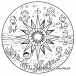 Fun-Filled Camping Adventures Summer Mandala Coloring Pages 3
