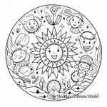Fun-Filled Camping Adventures Summer Mandala Coloring Pages 4