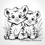 Fun Tiger Cub and Siblings Coloring Pages 3